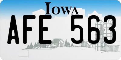 IA license plate AFE563