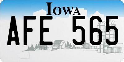 IA license plate AFE565
