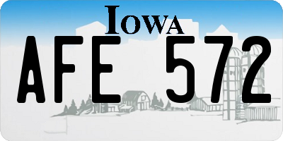 IA license plate AFE572