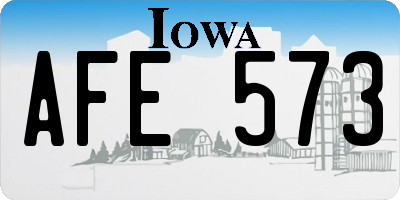 IA license plate AFE573