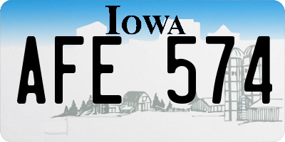IA license plate AFE574