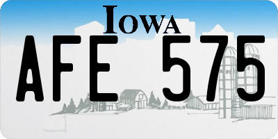 IA license plate AFE575