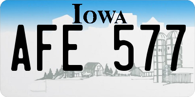 IA license plate AFE577