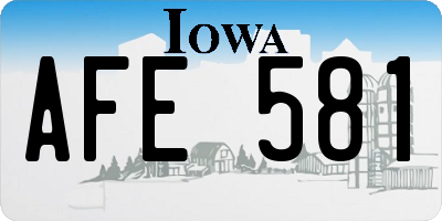 IA license plate AFE581