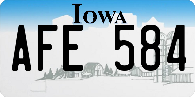 IA license plate AFE584