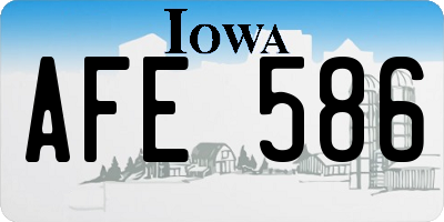 IA license plate AFE586