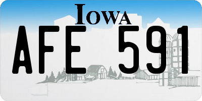 IA license plate AFE591