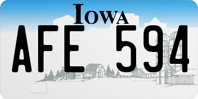 IA license plate AFE594