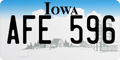 IA license plate AFE596