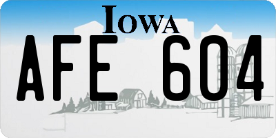 IA license plate AFE604