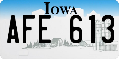 IA license plate AFE613