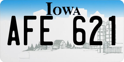 IA license plate AFE621