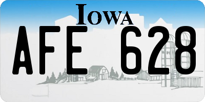 IA license plate AFE628