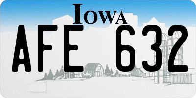 IA license plate AFE632