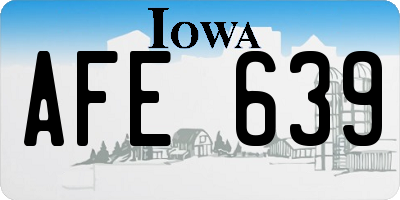 IA license plate AFE639