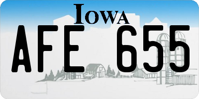 IA license plate AFE655