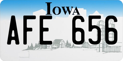 IA license plate AFE656