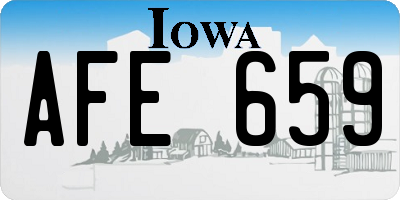 IA license plate AFE659