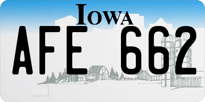 IA license plate AFE662