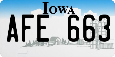 IA license plate AFE663