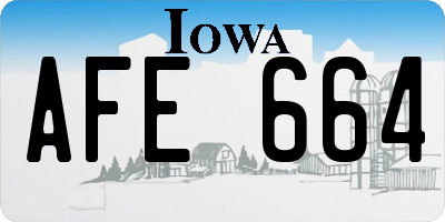 IA license plate AFE664