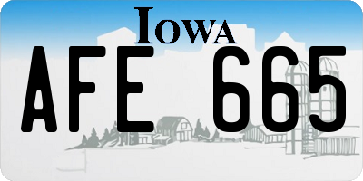 IA license plate AFE665