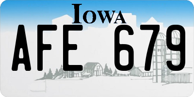IA license plate AFE679