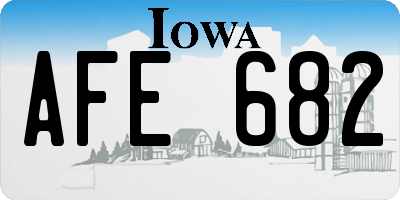 IA license plate AFE682