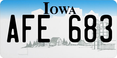 IA license plate AFE683