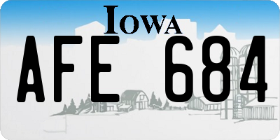 IA license plate AFE684