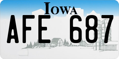 IA license plate AFE687