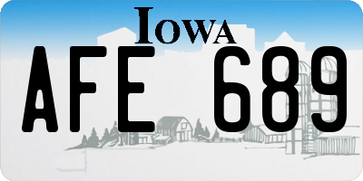 IA license plate AFE689