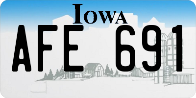 IA license plate AFE691