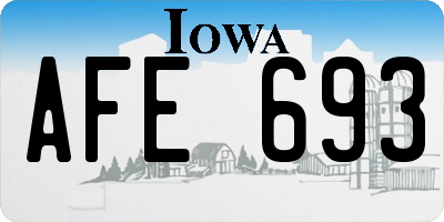 IA license plate AFE693