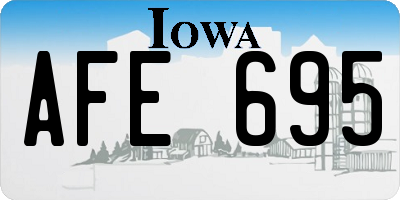 IA license plate AFE695