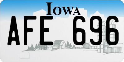 IA license plate AFE696