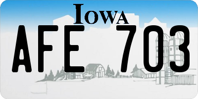 IA license plate AFE703