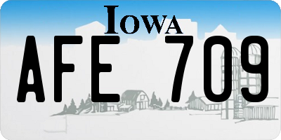 IA license plate AFE709