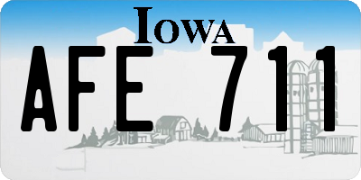 IA license plate AFE711