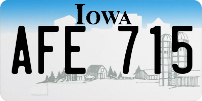 IA license plate AFE715