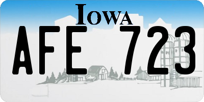 IA license plate AFE723