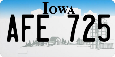 IA license plate AFE725