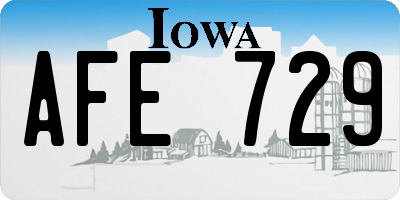 IA license plate AFE729