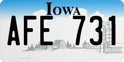 IA license plate AFE731