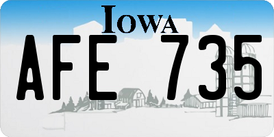 IA license plate AFE735