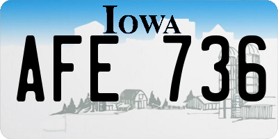 IA license plate AFE736
