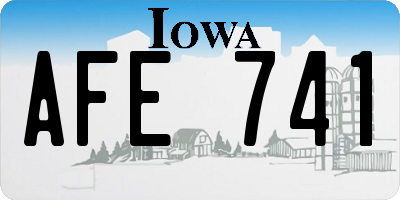 IA license plate AFE741