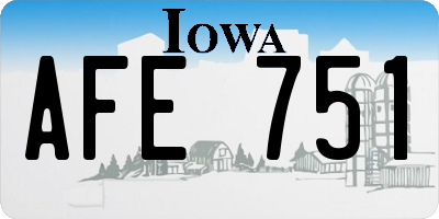 IA license plate AFE751