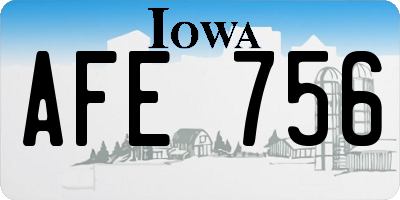 IA license plate AFE756