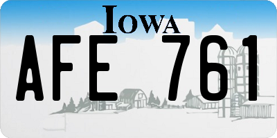 IA license plate AFE761